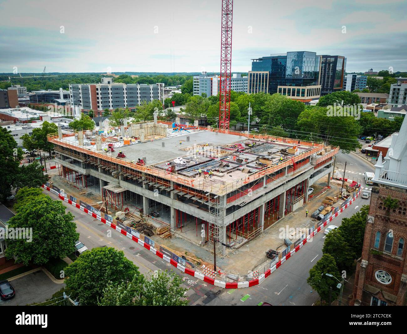 Stock Drone Images of Highrise Construction in Raleigh North Carolina Stock Photo Alamy