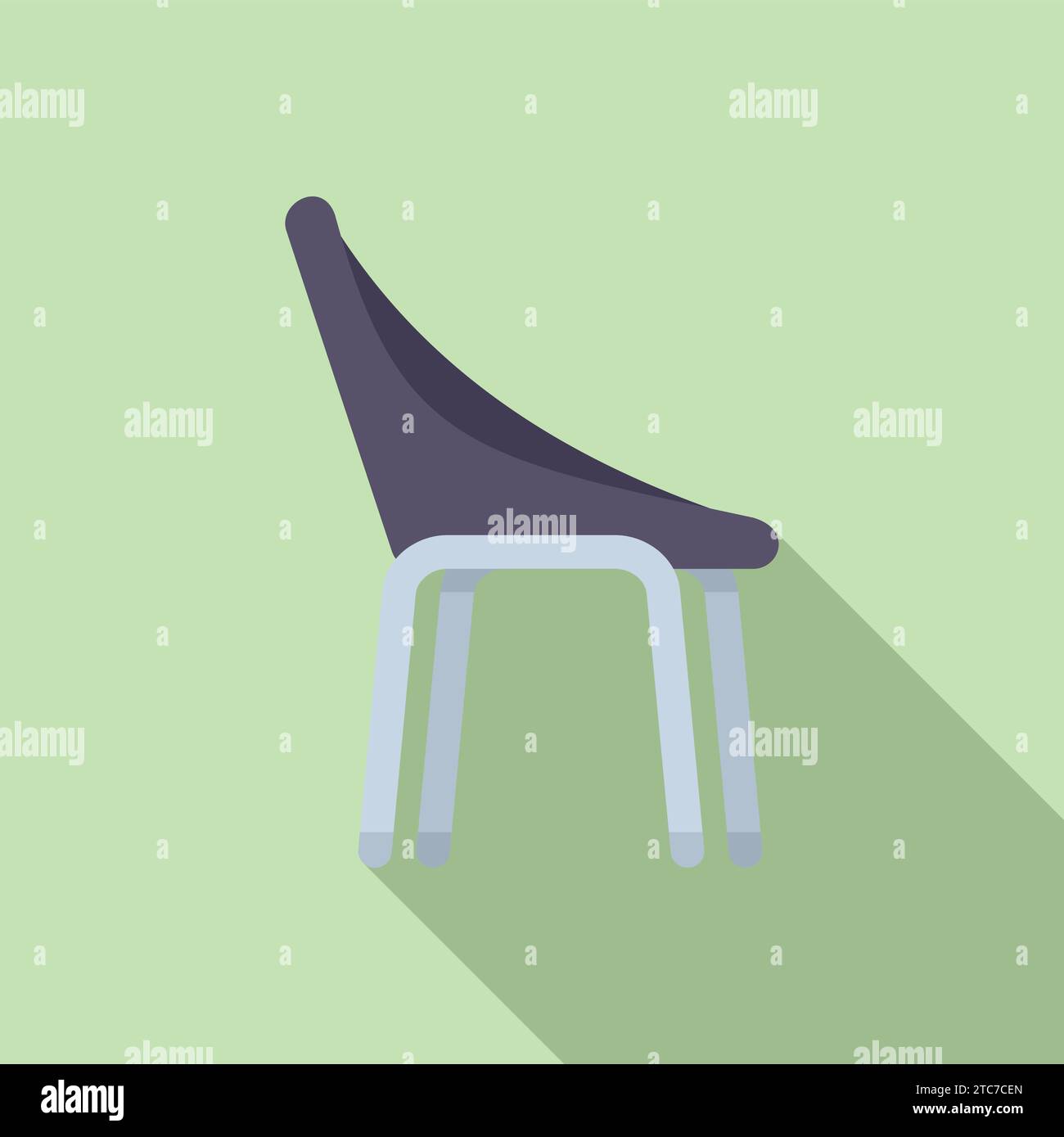 Outdoor chair furniture icon flat vector. Space garden patio. Chair