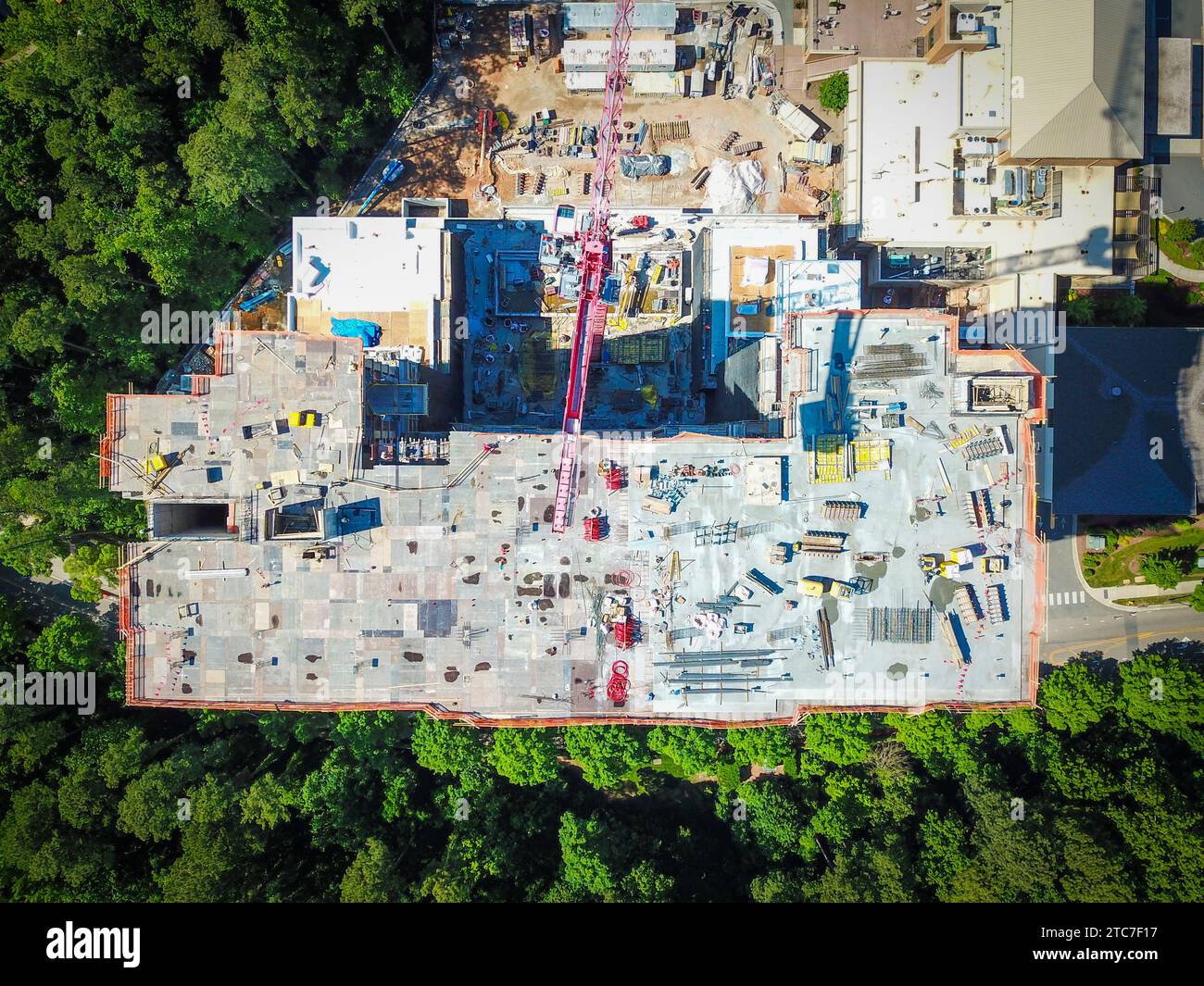 Drone photos of high rise construction in North Hills / Midtown Raleigh ...