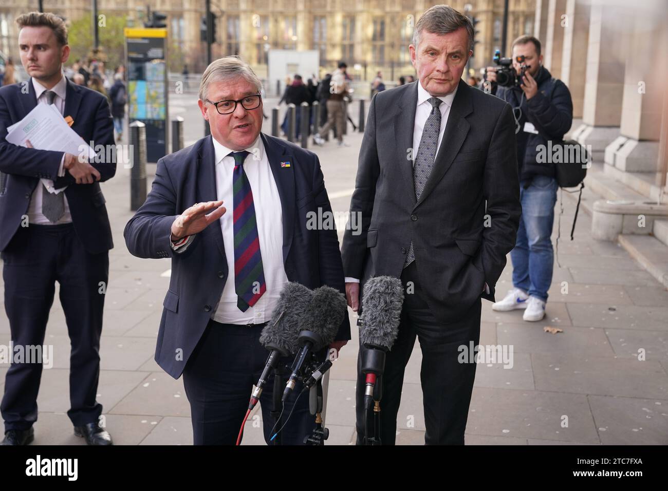 European Research Group (ERG) chair Mark Francois (left), and deputy ...