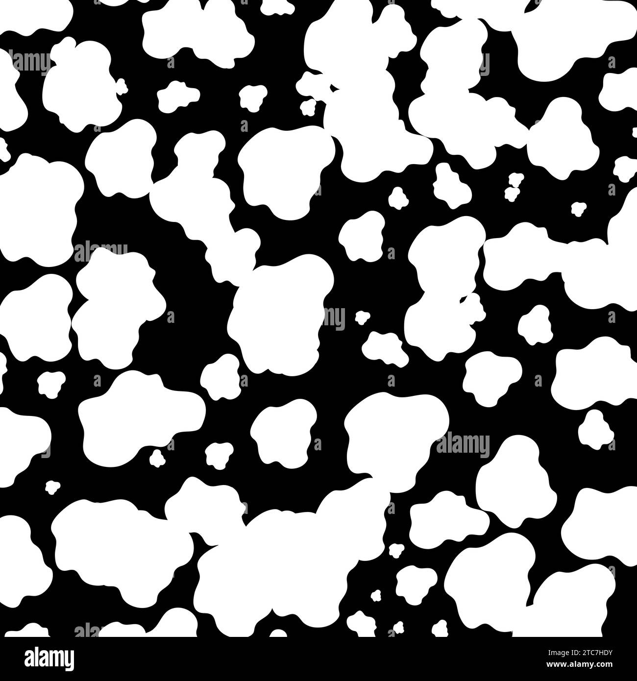 Black and white spotted animal print of Dalmatian or cow. Vector