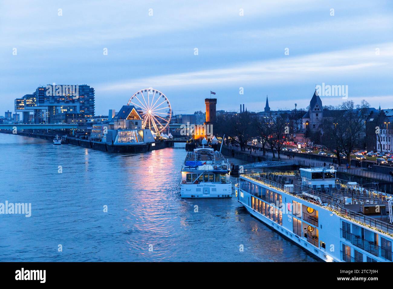 cruise liners, ferris wheel at the Chocolate Museum at the Christmas
