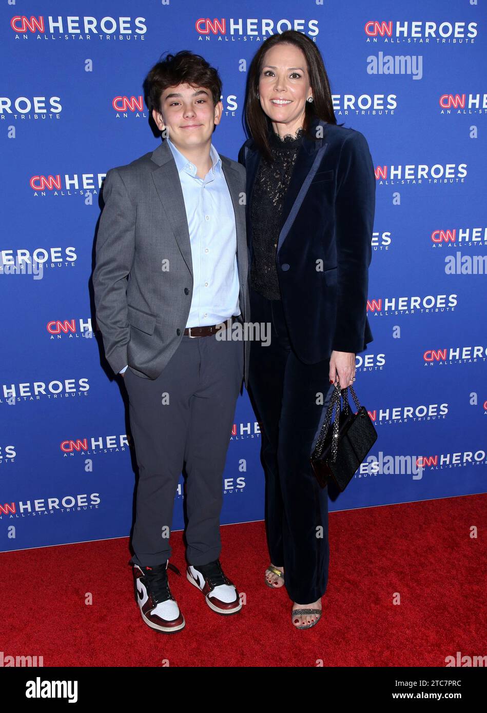 New York City, USA. 10th Dec, 2023. Erica Hill and son Sawyer Steven