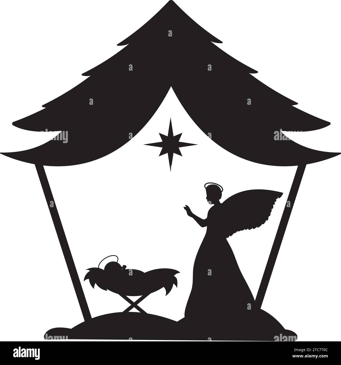 baby jesus icon with angel Stock Vector Image & Art Alamy