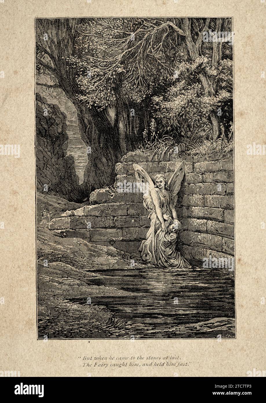 Fairy-tale, Fairy catching a man, mythology folklore, Vintage ...