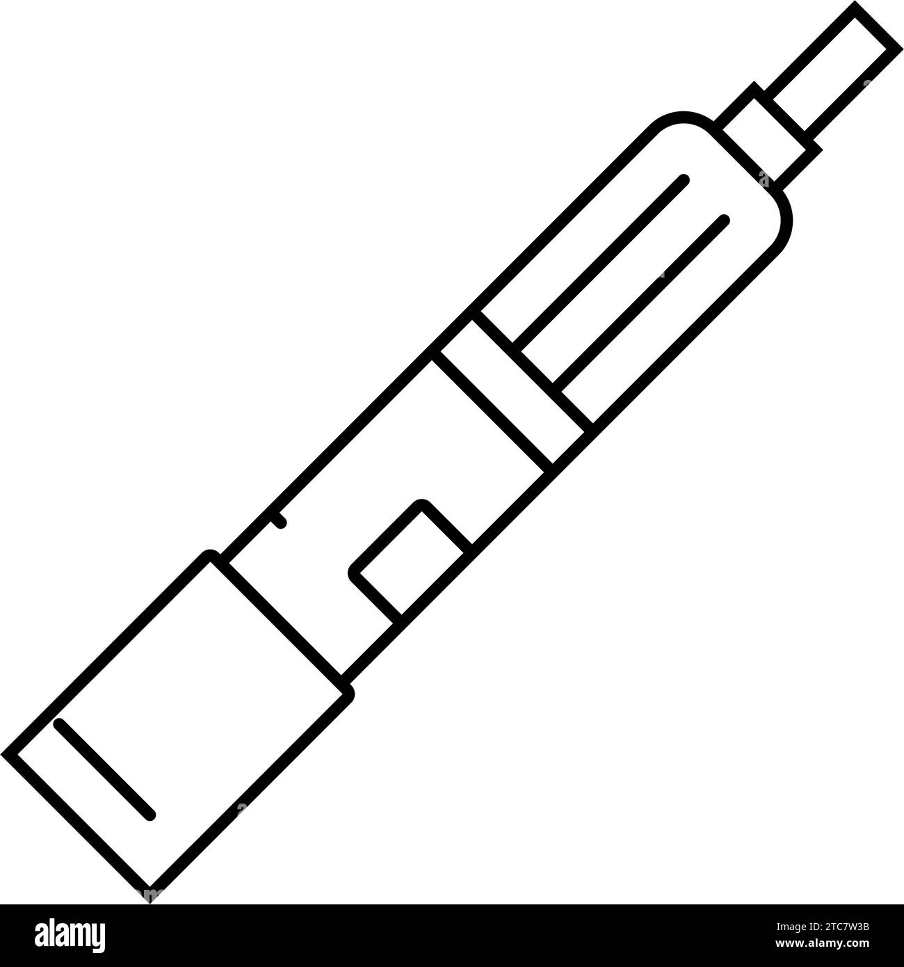 electric cigarette nicotine line icon vector illustration Stock Vector ...