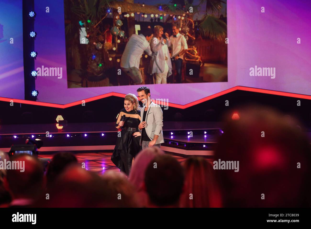 Moderator Florian Silbereisen GER mit Saengerin Maite Kelly