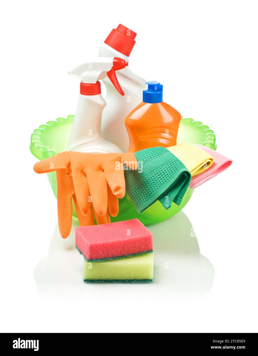 Objects for cleaning in basin Stock Photo Alamy