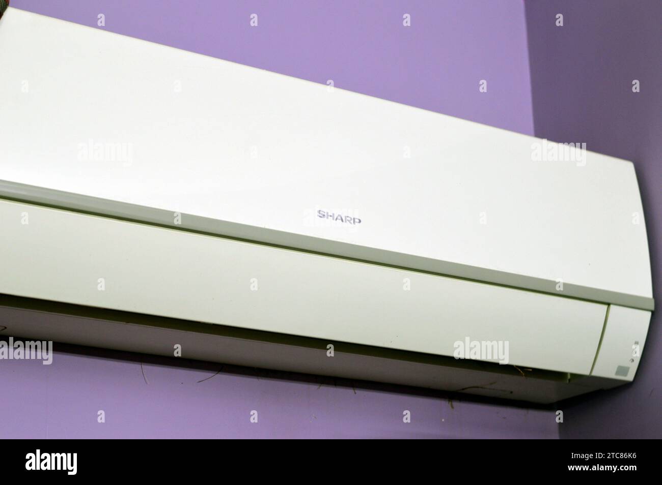 Cairo, Egypt, December 1 2023 Sharp air conditioner fan for cooling