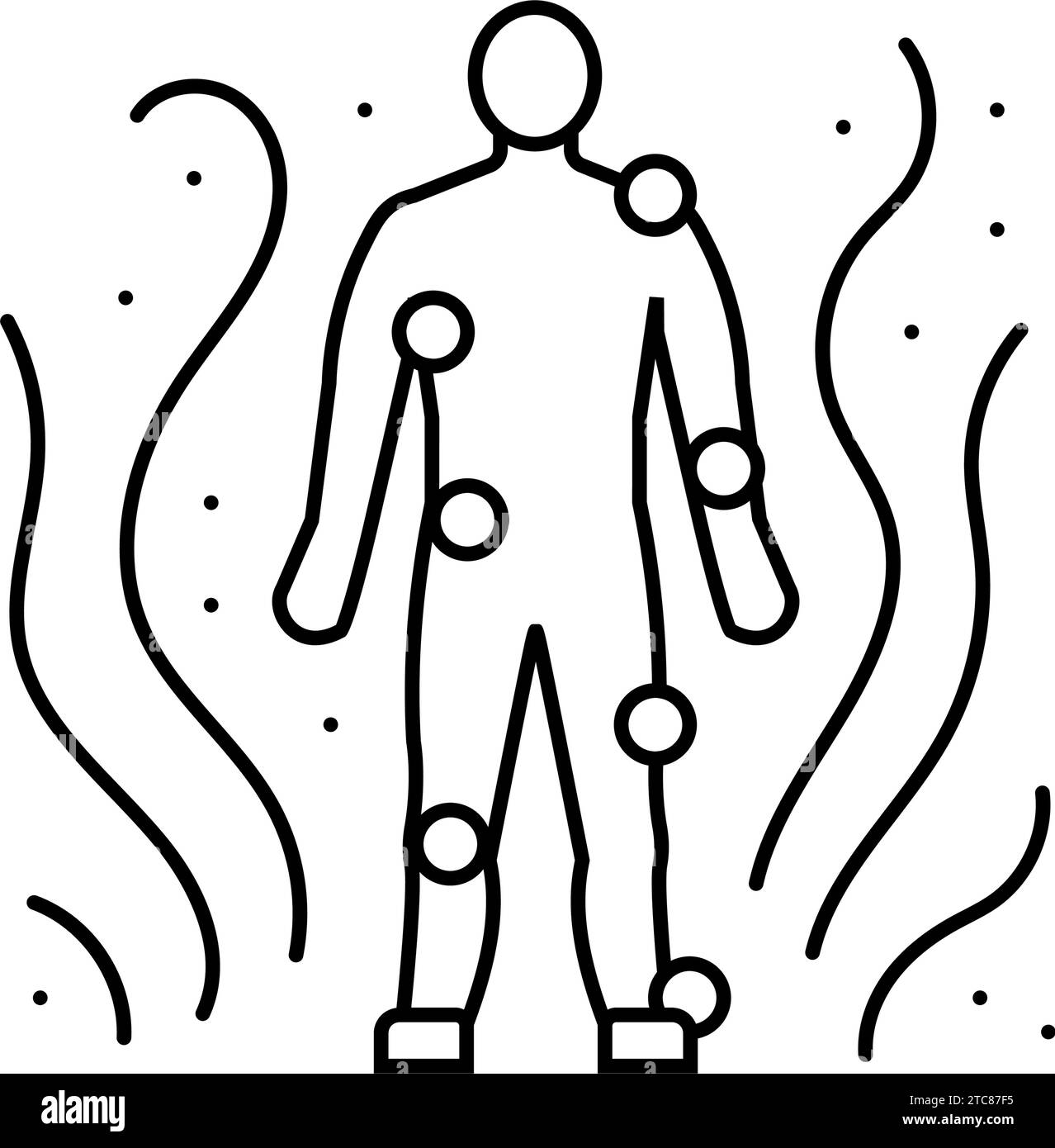 progressive relaxation yoga line icon vector illustration Stock Vector ...