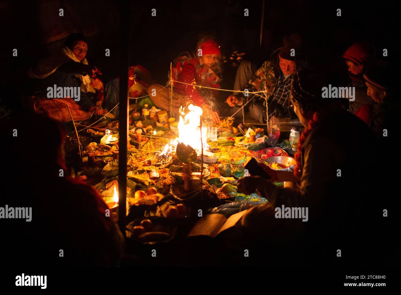 On December 11, 2023, in Kathmandu, Nepal. Family members of the ...