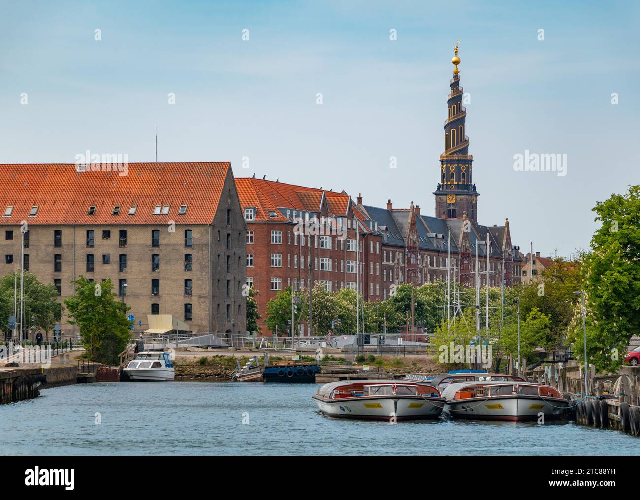 A picture of the canals in the Christianshavn district Stock Photo