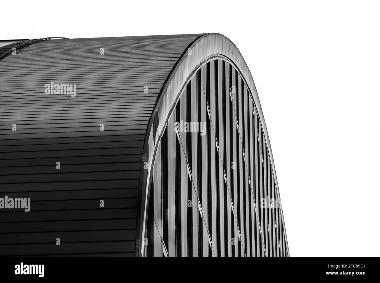 Brussels Capital Region, Belgium - November 19, 2023 - Abstract lines and windows of the black Brussels environment building Credit: Imago/Alamy Live News Stock Photo