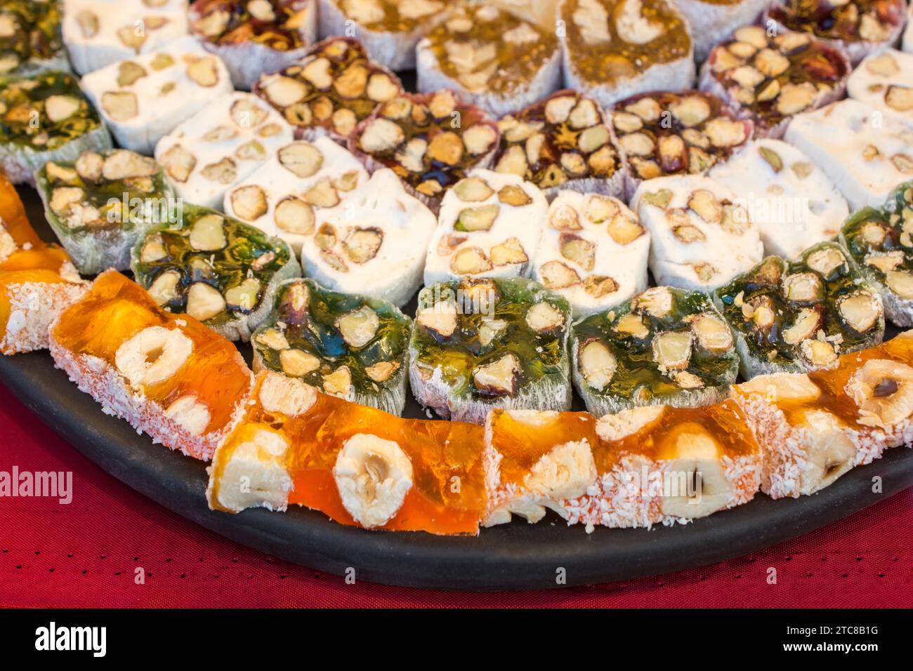Turkish delight sweets made in Traditional style Stock Photo - Alamy