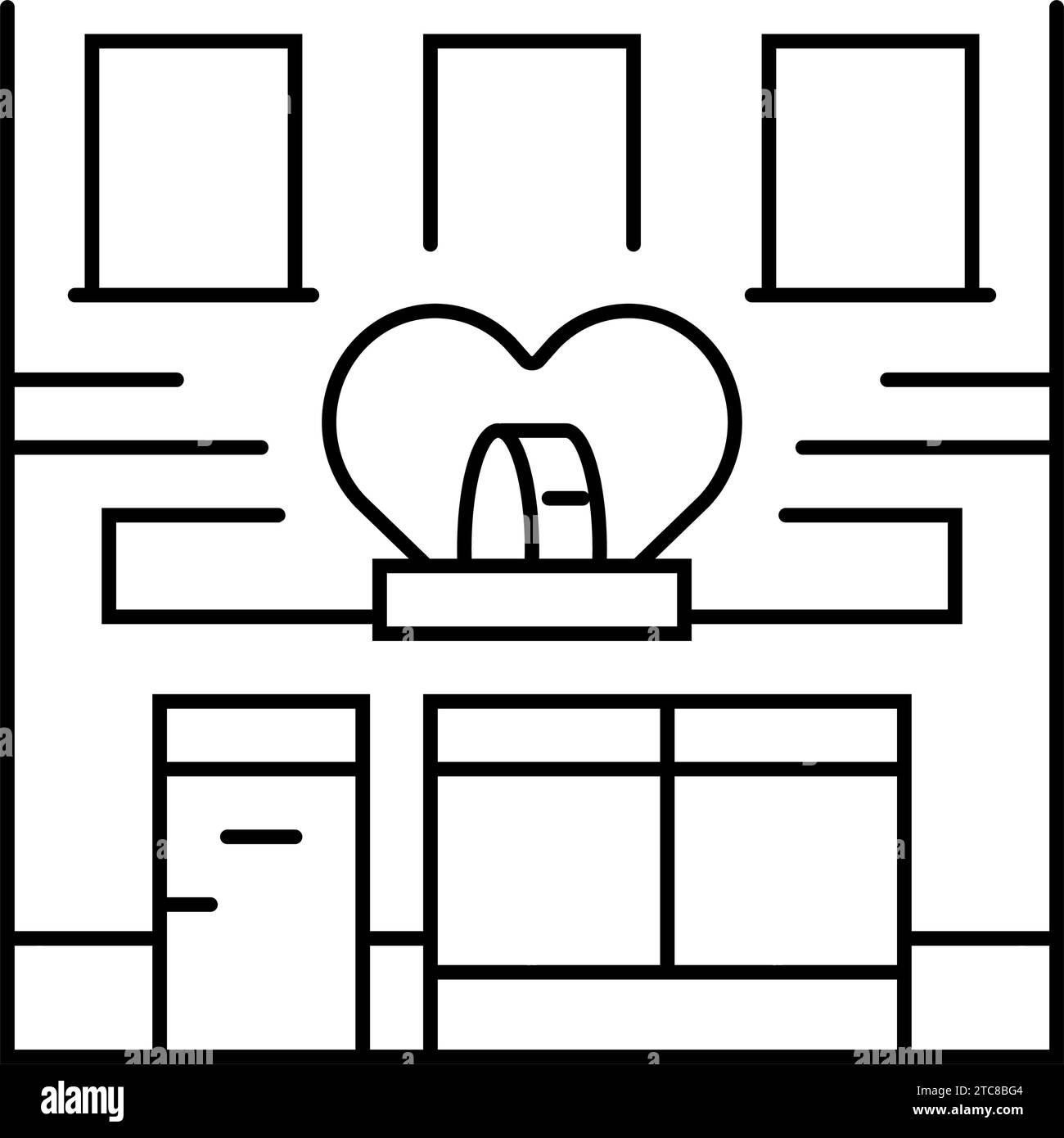 charity shop line icon vector illustration Stock Vector Image & Art - Alamy