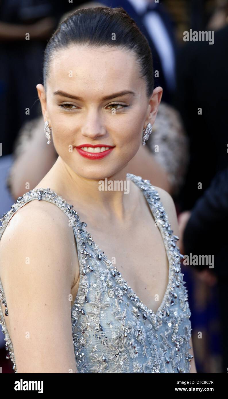 Daisy Ridley at the 88th Annual Academy Awards held at the Hollywood Highland Center in Hollywood, USA on February 28, 2016 Stock Photo