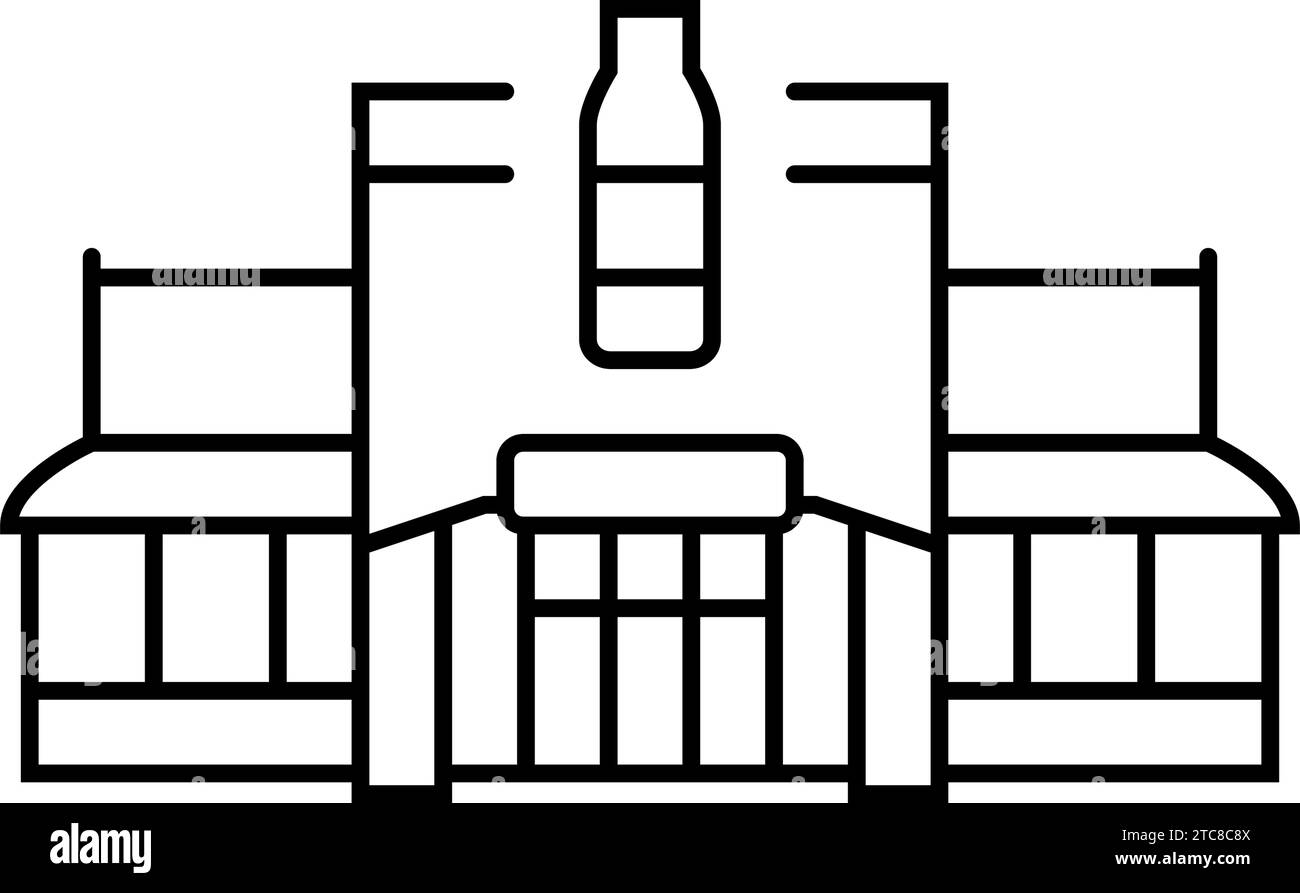 bottle shop line icon vector illustration Stock Vector Image & Art - Alamy