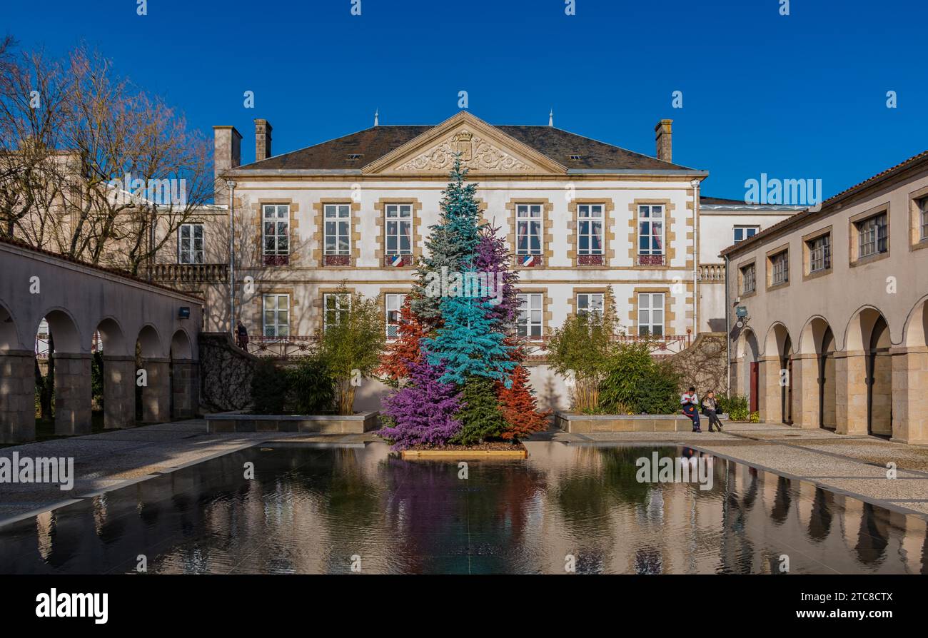 A picture of the town hall of Bressuire, i.e. the Hotel de Ville Stock Photo