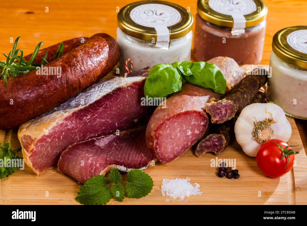 Meat products from the Meissen country pig Stock Photo - Alamy