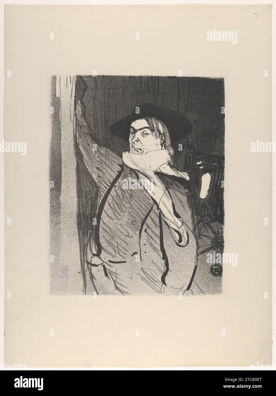 Aristide Bruant (from Le Cafe Concert) 1923 by Henri de Toulouse-Lautrec Stock Photo
