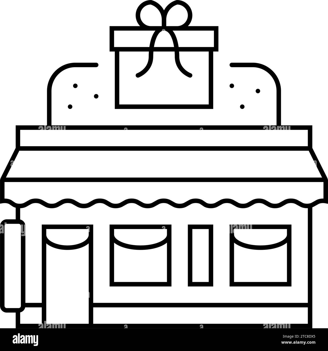 gift shop shop line icon vector illustration Stock Vector Image & Art ...