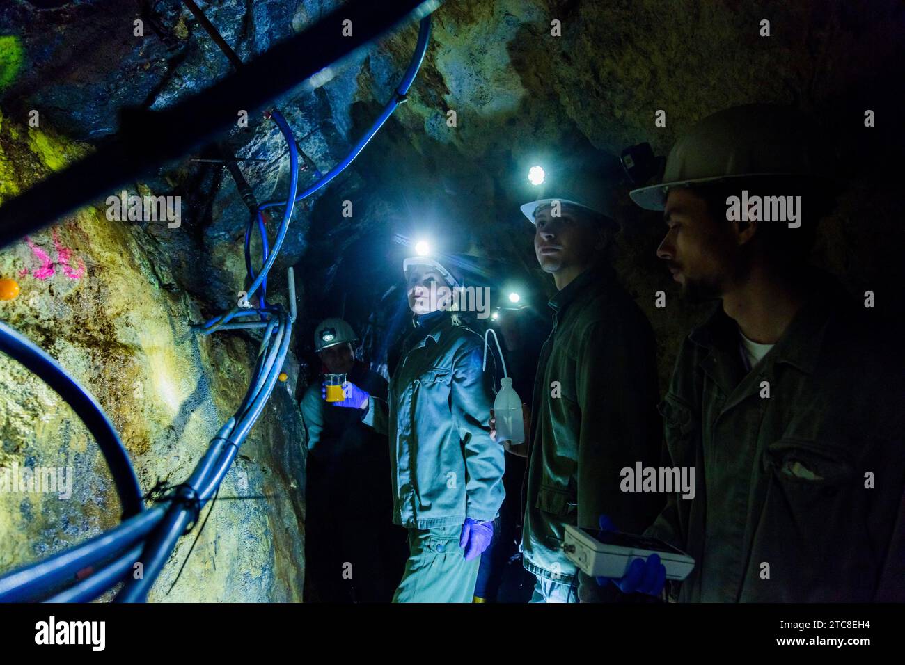 Reiche Zeche mine Students test new methods of ore extraction, by means ...
