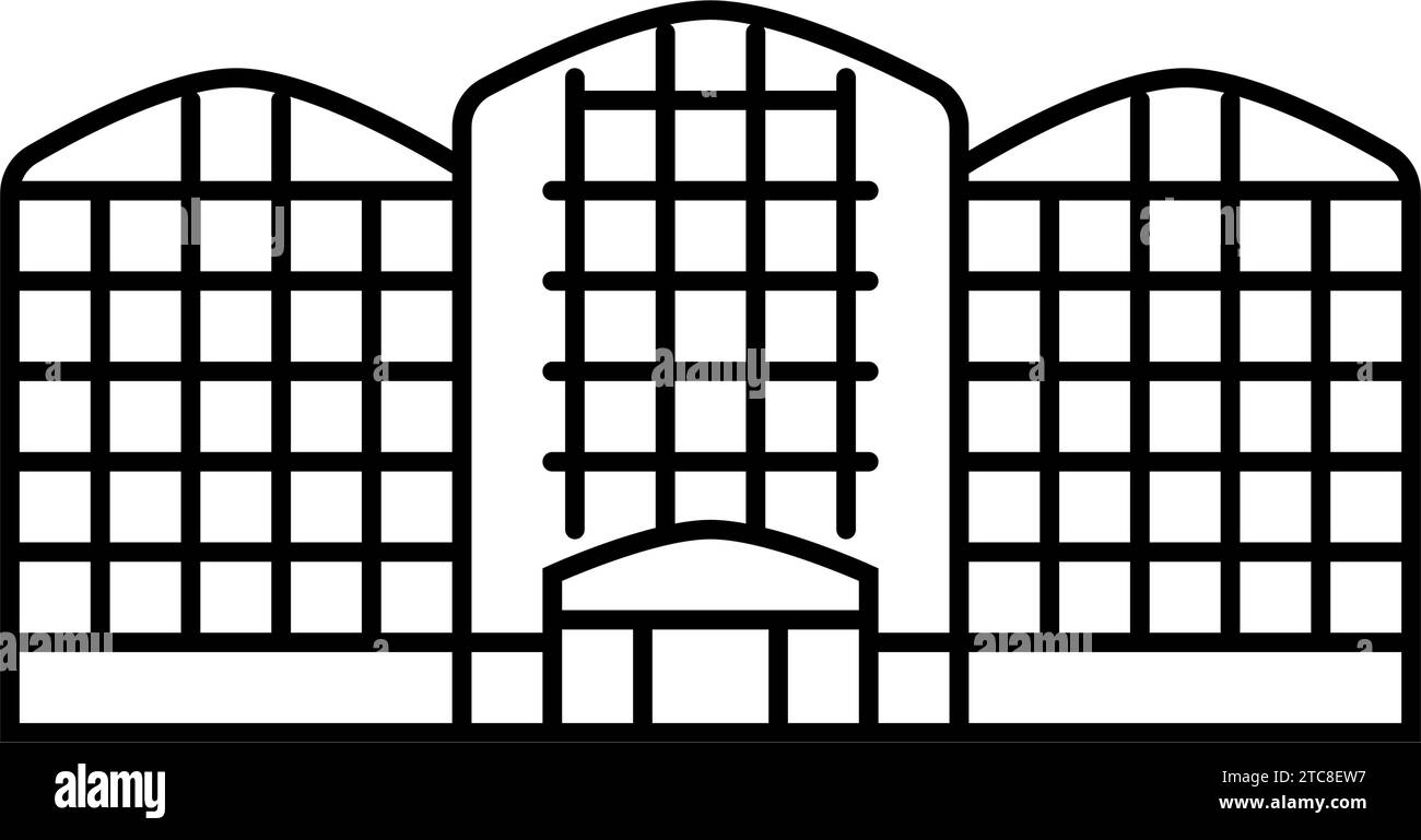 garden centre shop line icon vector illustration Stock Vector Image