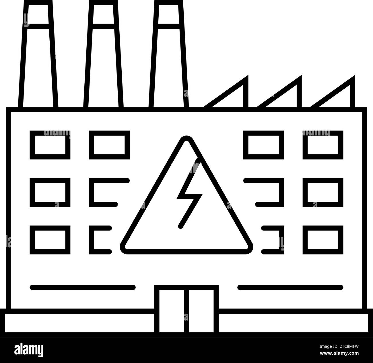 industrial electricity line icon vector illustration Stock Vector Image ...