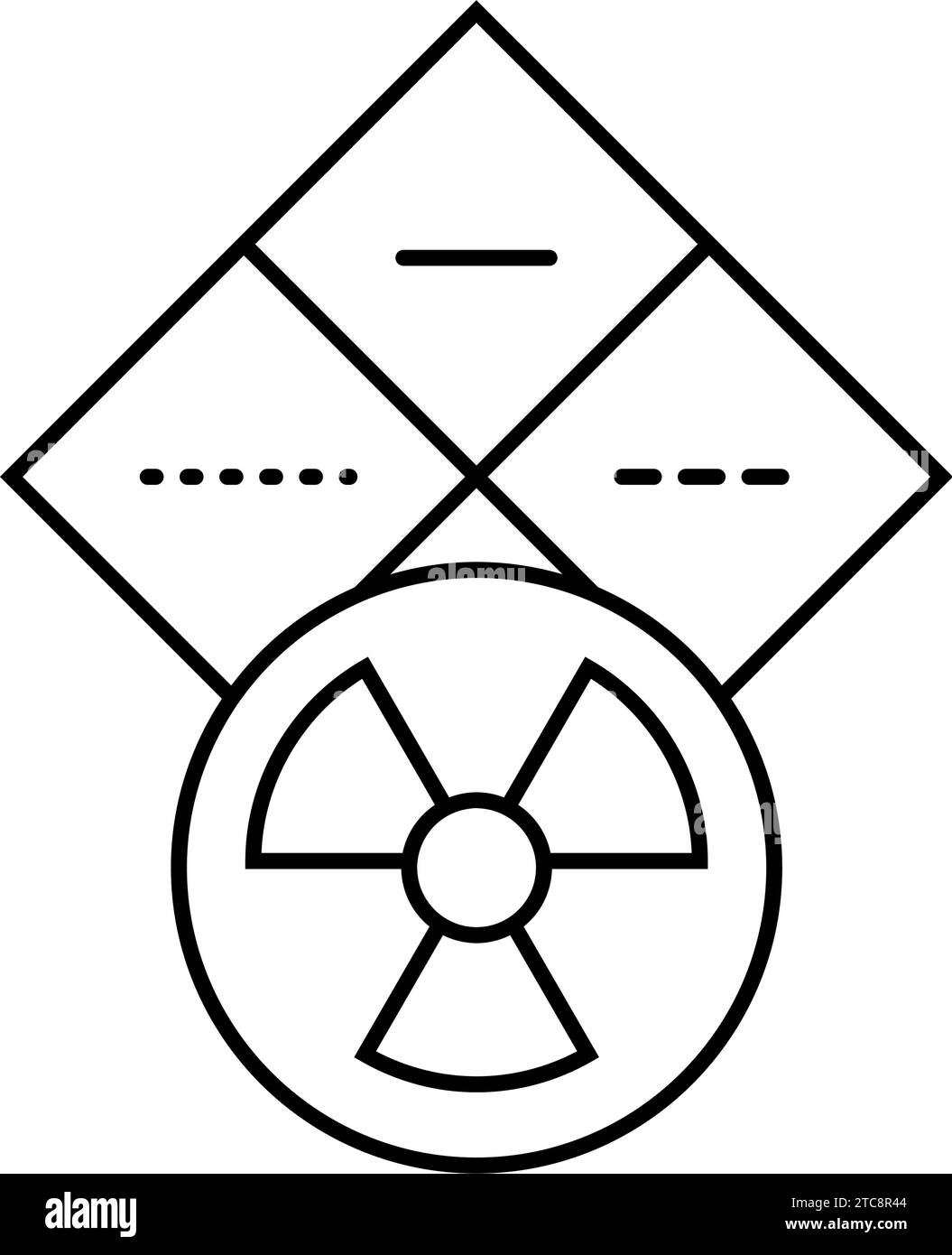 hazardous materials tool work line icon vector illustration Stock
