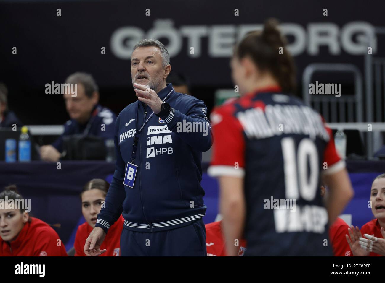 Gothenburg, Sweden. 11th Dec, 2023.Croatia's coach Ivica Obrvan during ...