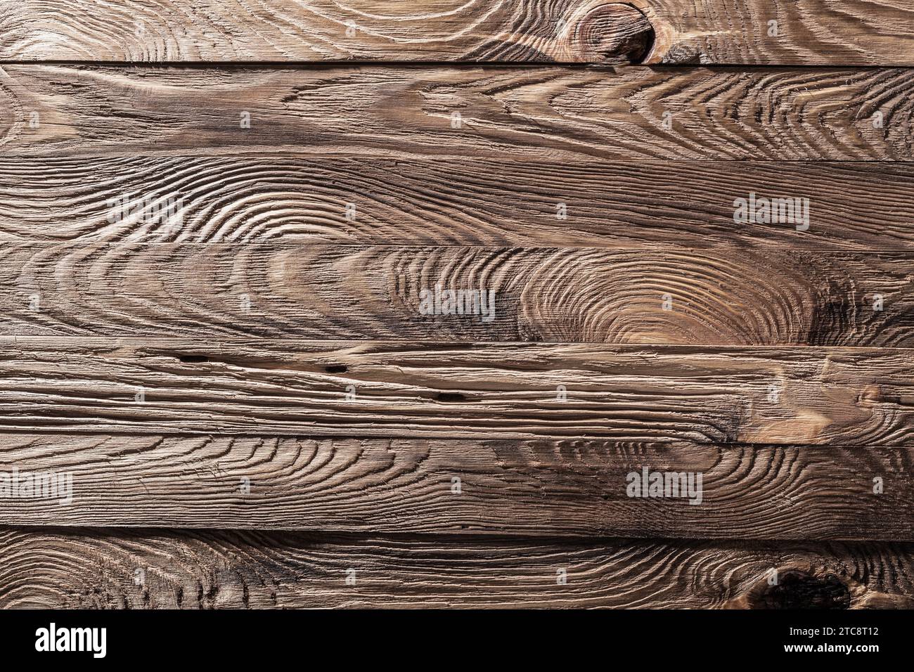 Horizontal brown wood texture General view Stock Photo