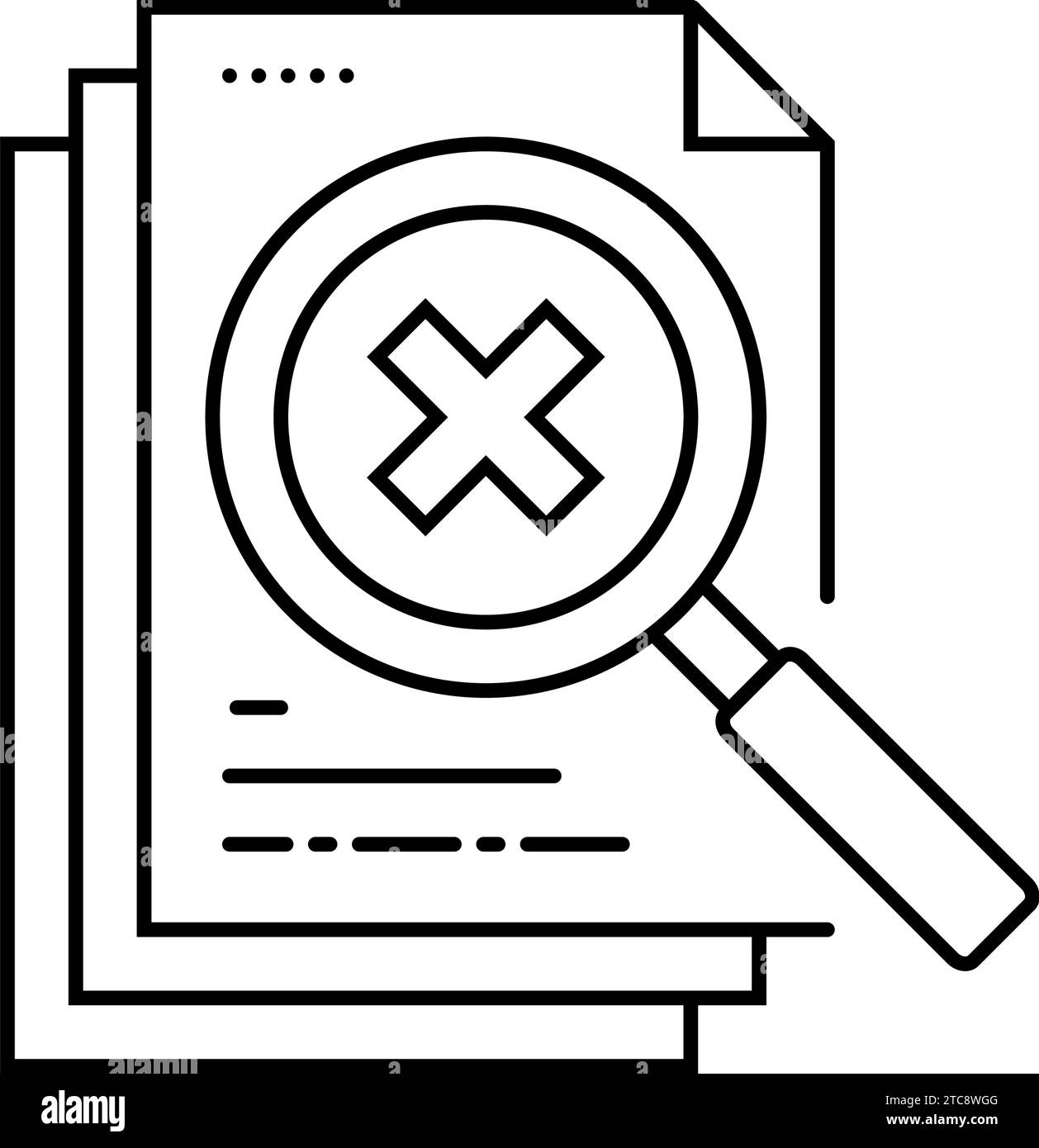 audit refuse line icon vector illustration Stock Vector Image & Art - Alamy