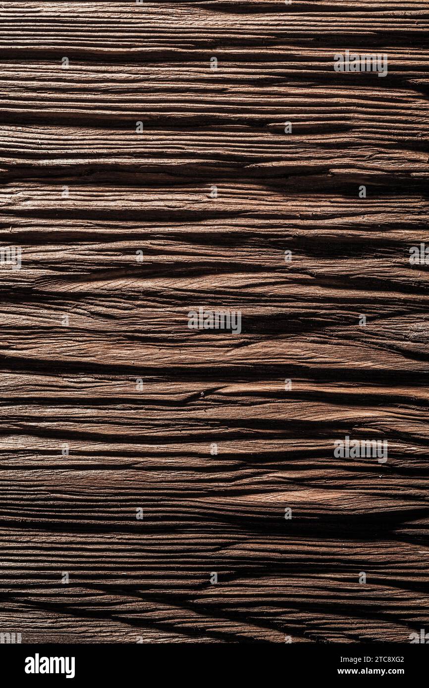 Messy vintage backcloth made from natural wood Stock Photo