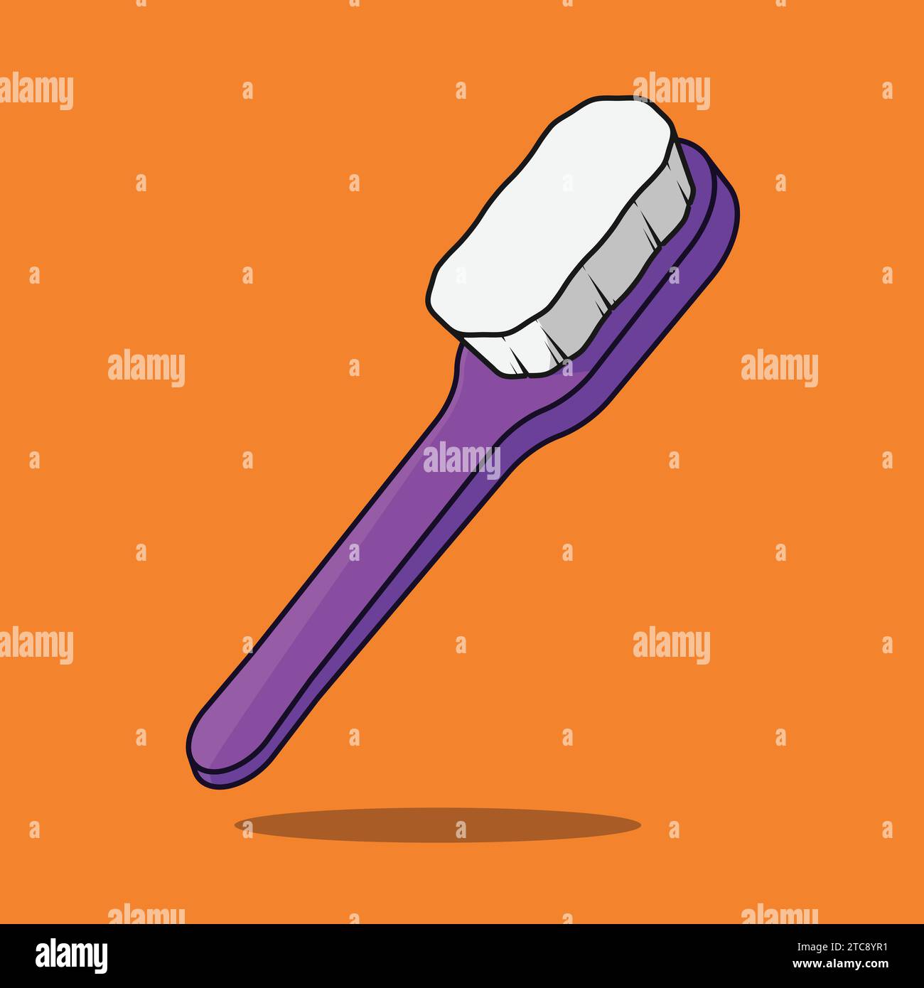 Toothbrush Vector Illustration Icon Stock Vector