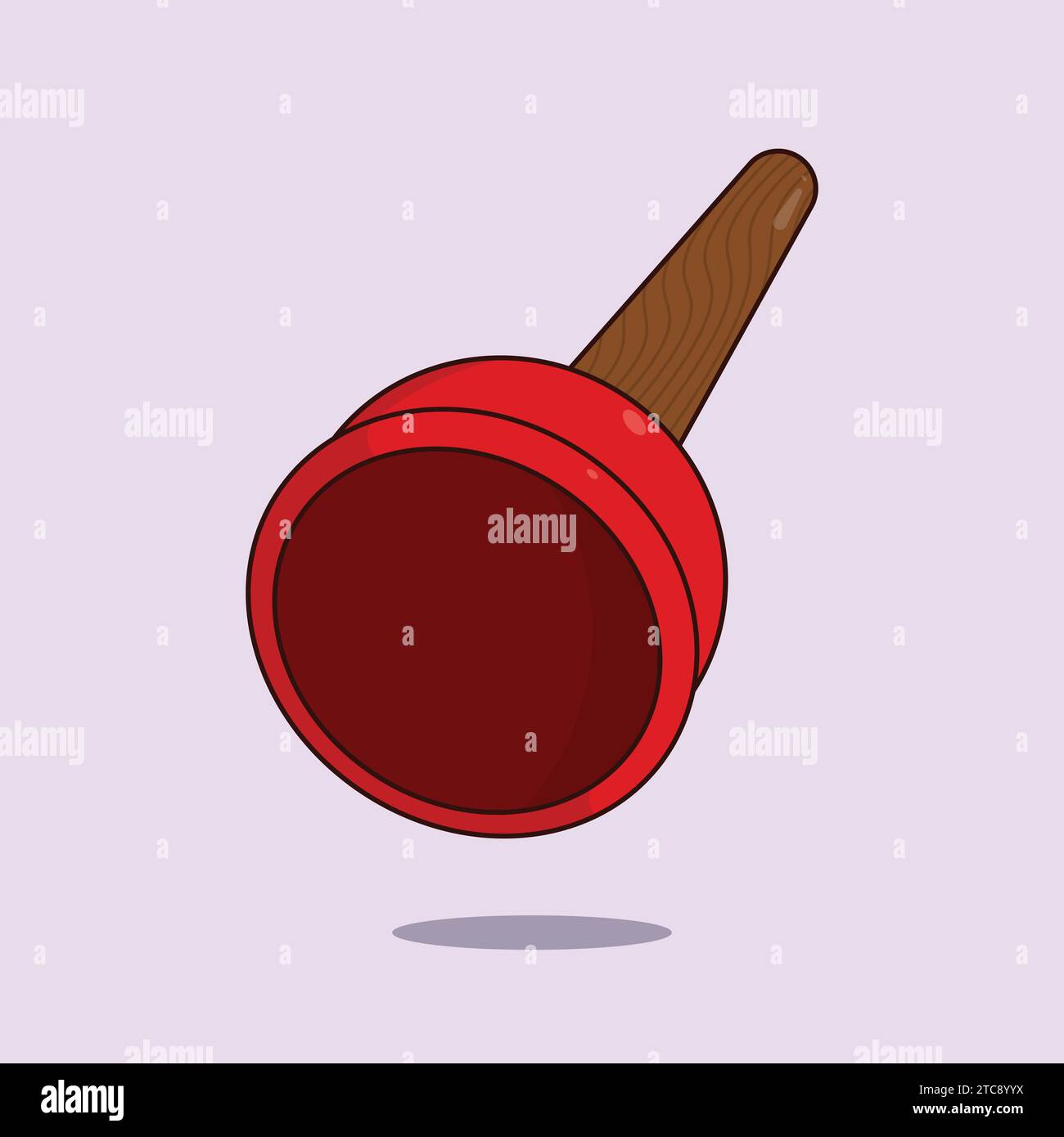 Plunger Vector Icon Illustration Construction clean Plunger icon Stock Vector
