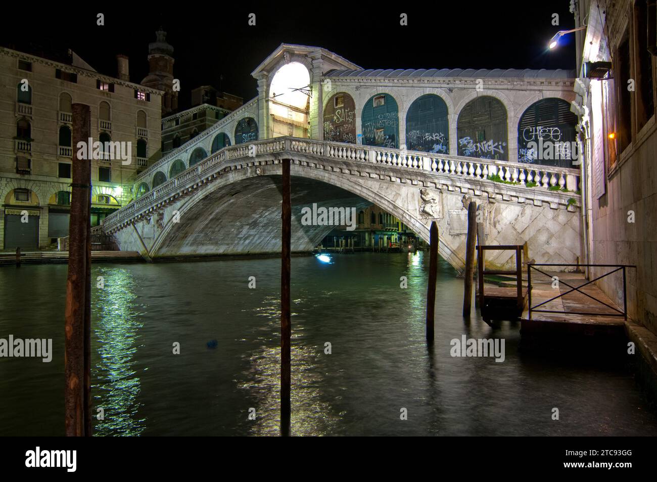 Venice Italy Rialto bridge view one of the icons of the town Stock ...