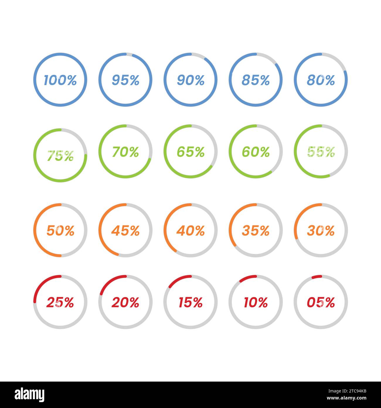Infographic details percentage vector Icon Pack Illustration Stock ...
