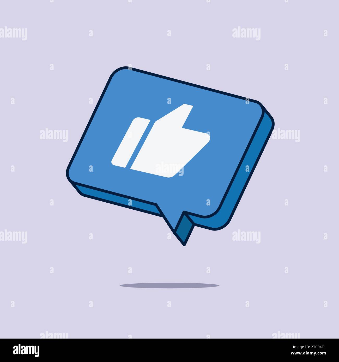 Like Thumbs Up Button Illustration Vector Facebook like icon Stock Vector