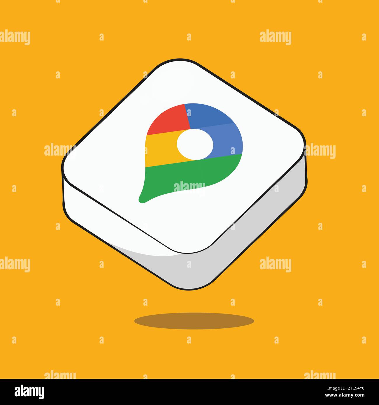 Google Maps Social Media App site Icons Vector site Cube Icon