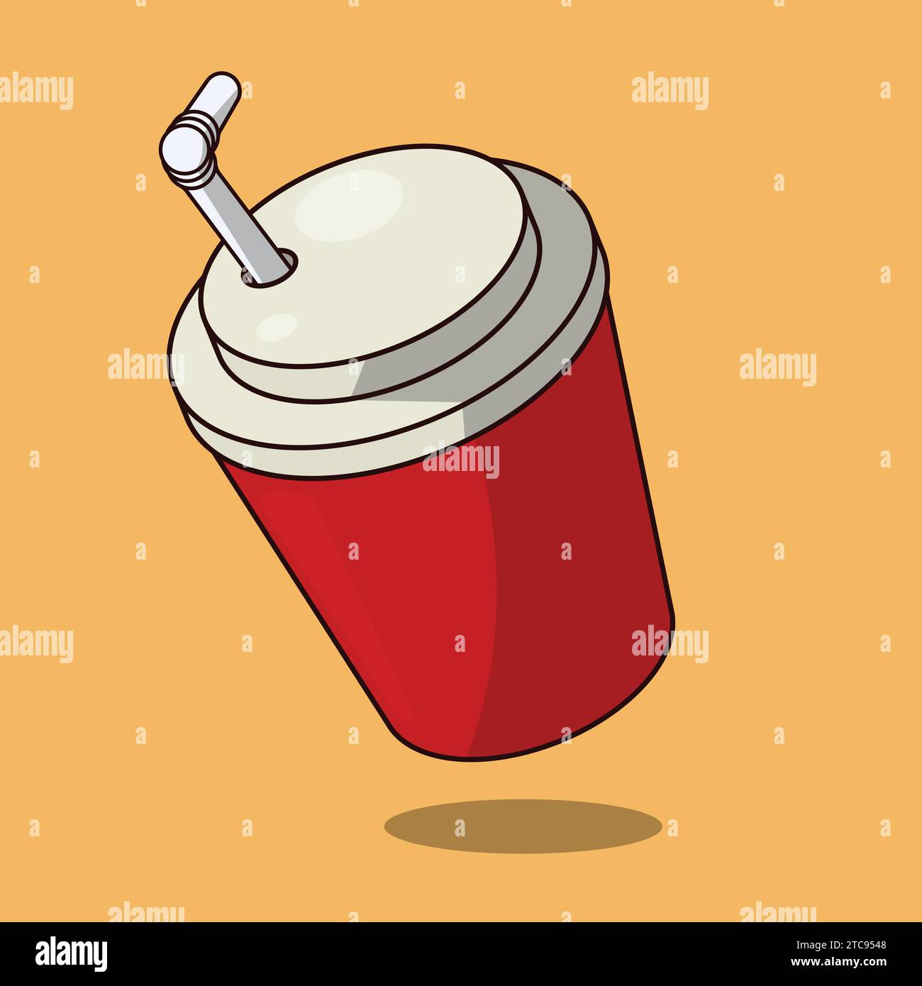 Cola Soda Cup Illustration Vector Illustration Icon Stock Vector