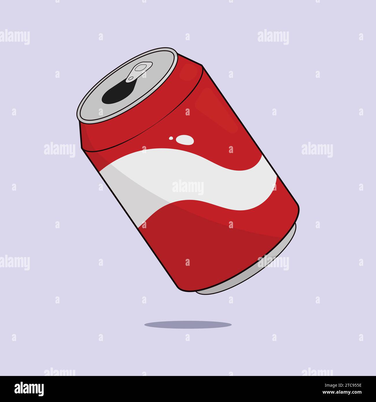 Cola Soda Can Vector Illustration Icon Soda Drink Icon Stock Vector