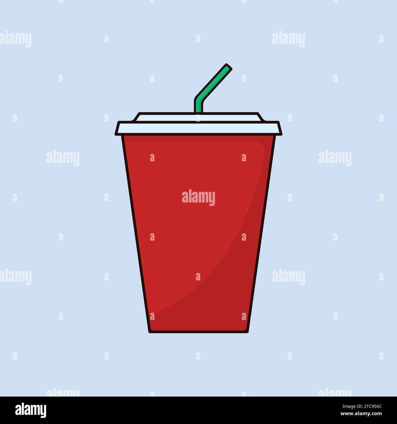 Cola Soda Cup Illustration Vector Illustration Icon Stock Vector