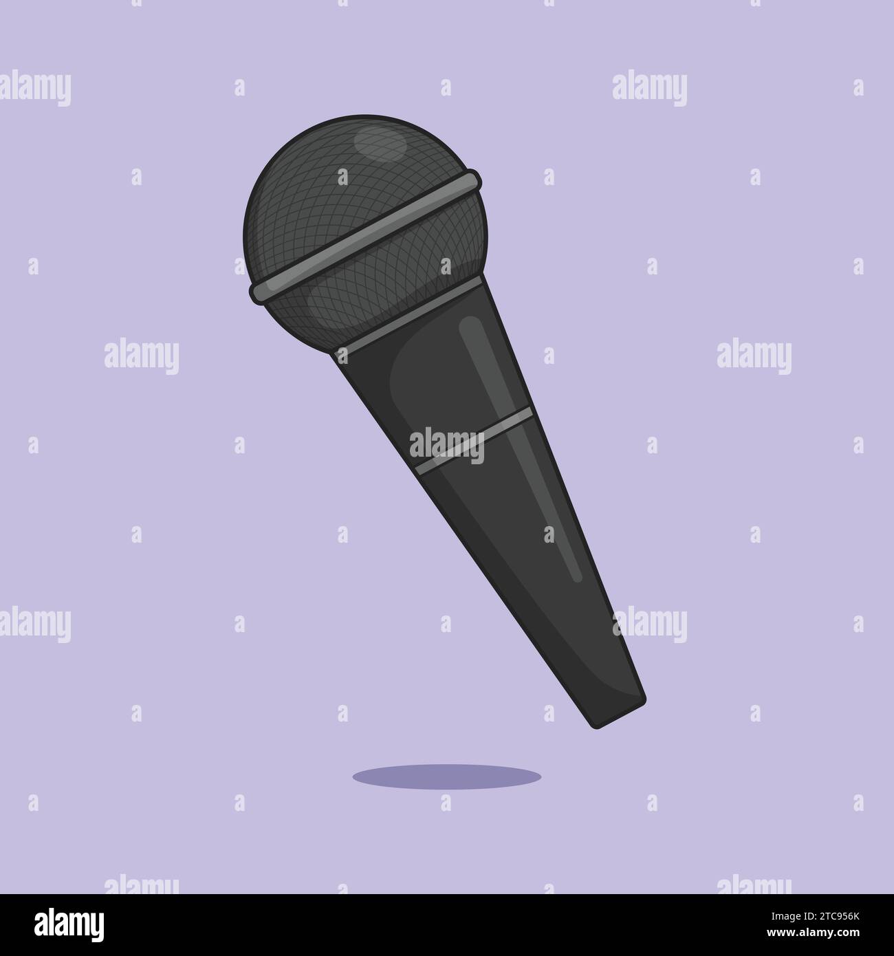 Mic Illustration Vector Icon Music singing microphone vector icon Stock Vector