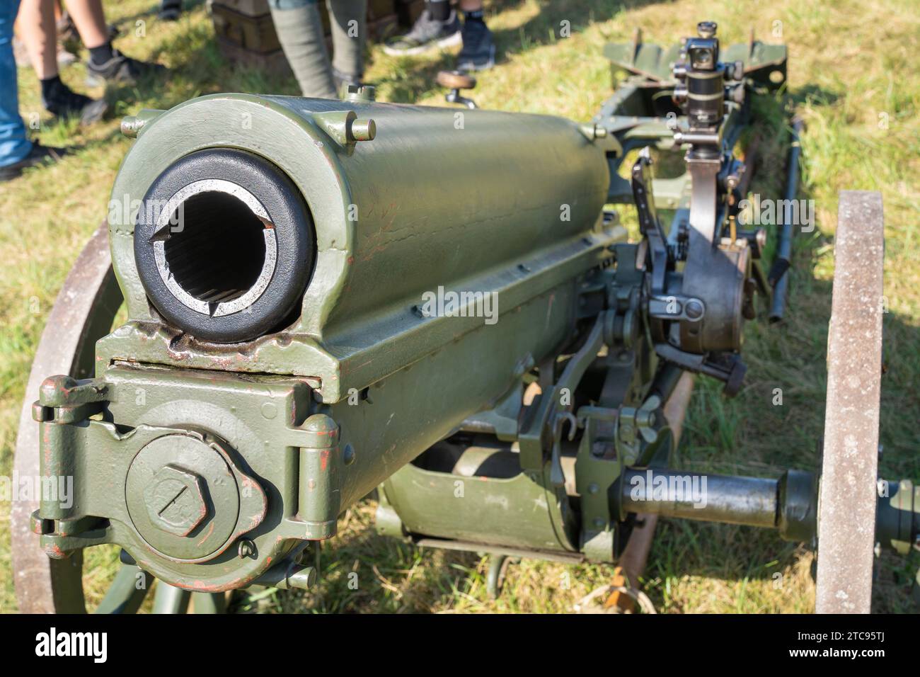 Hungarian-made World War I Skoda 75 mm mountain cannon Stock Photo