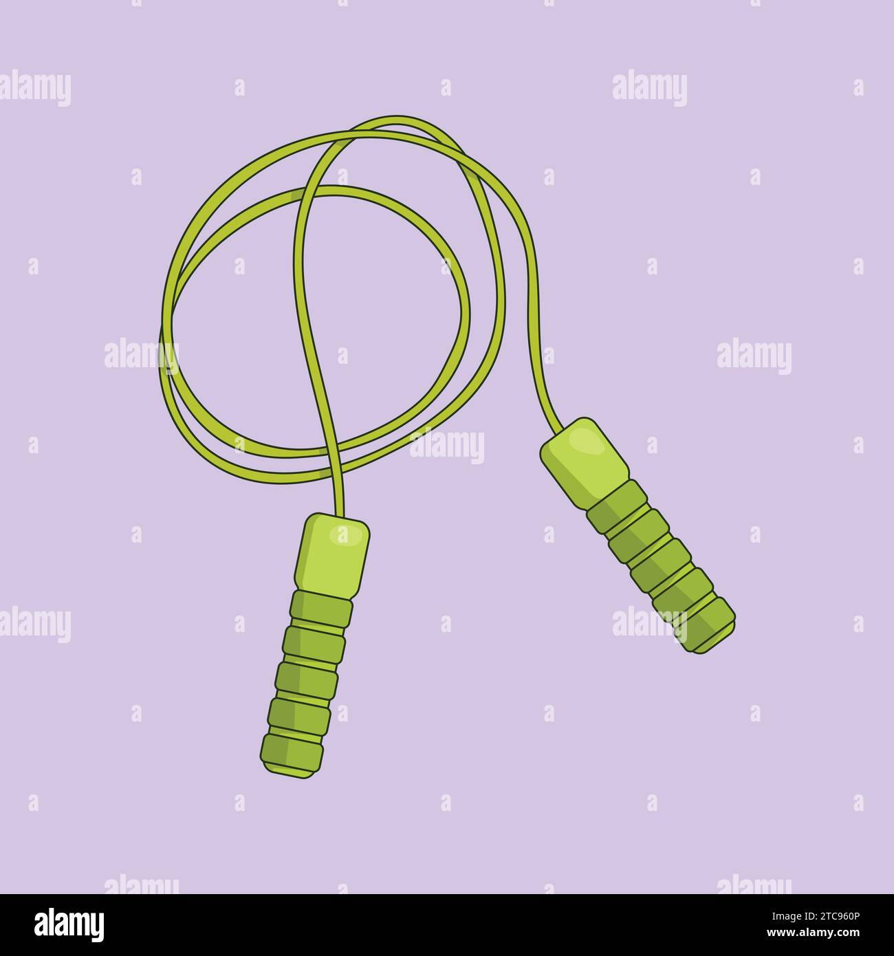 Skipping Jumping Ropes Illustration Vector Icon Gym Equipment sports Stock Vector