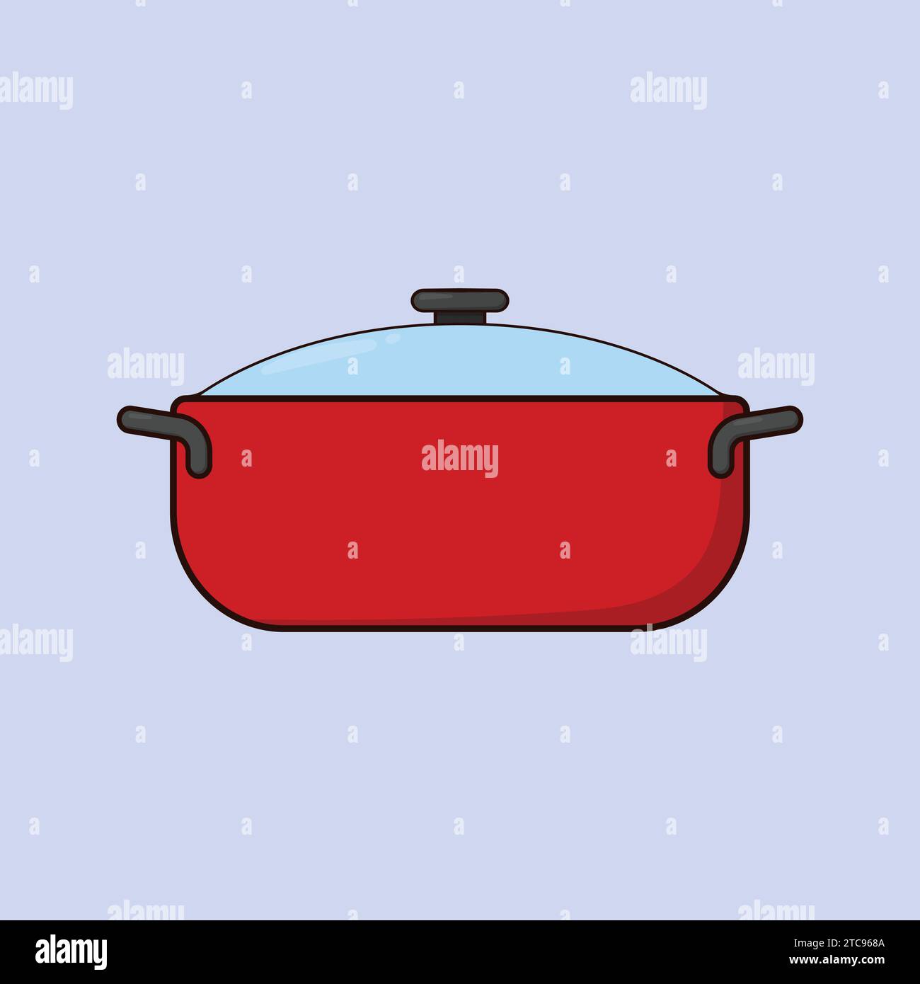 Cooking Chef Steel Pot Illustration Vector Icon Kitchen appliance