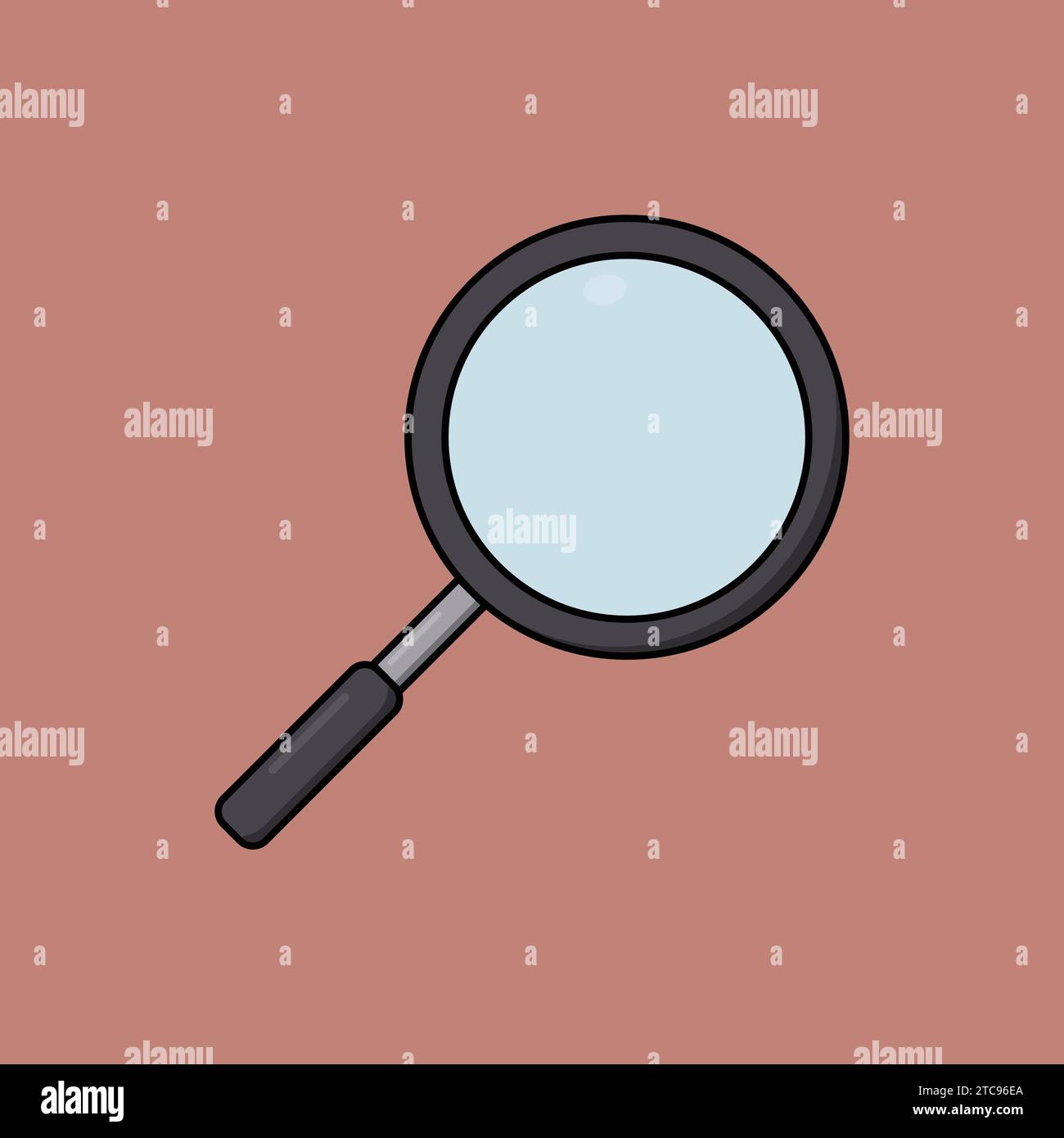 flat magnifying glass icon illustration Vector Stock Vector