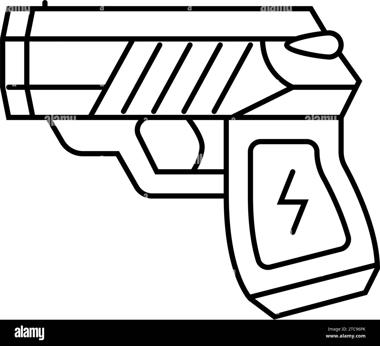 taser gun crime line icon vector illustration Stock Vector Image & Art