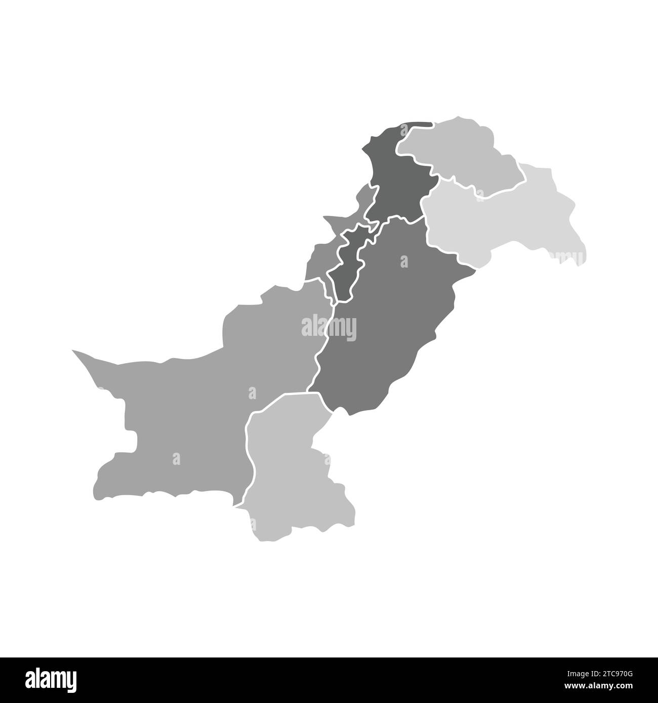 Flat Map of Pakistan Vector Icon Illustration Pakistan Map Stock Vector