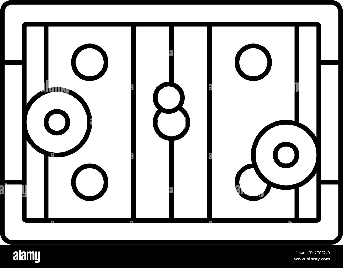 table hockey board line icon vector illustration Stock Vector Image